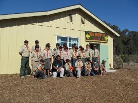 Scouts Outide The New Hut On Opening Day